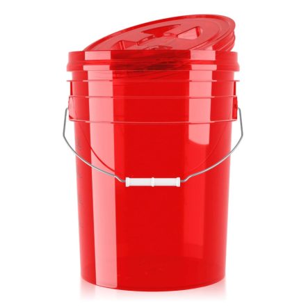 ChemicalWorkz Mosóvödör Fedéllel Piros 19L Ultra Clear Buckets 