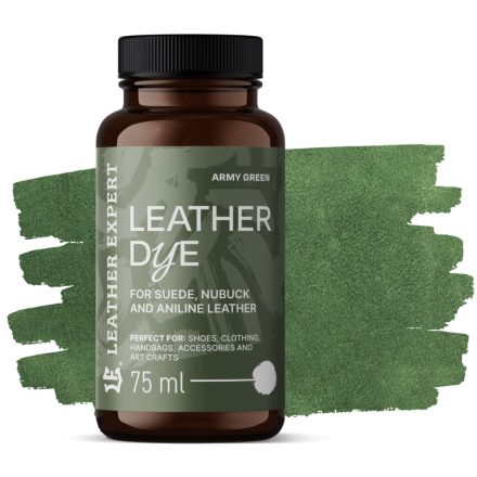 Leather Expert Bőrfesték - Velur. Nubuk, Analin 75ml Army Green 