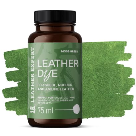 Leather Expert Bőrfesték - Velur. Nubuk, Analin 75ml Moss Green